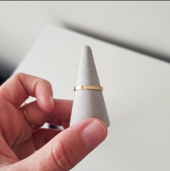 Thick gold stacker ring gold filled - Picture 3 of 5